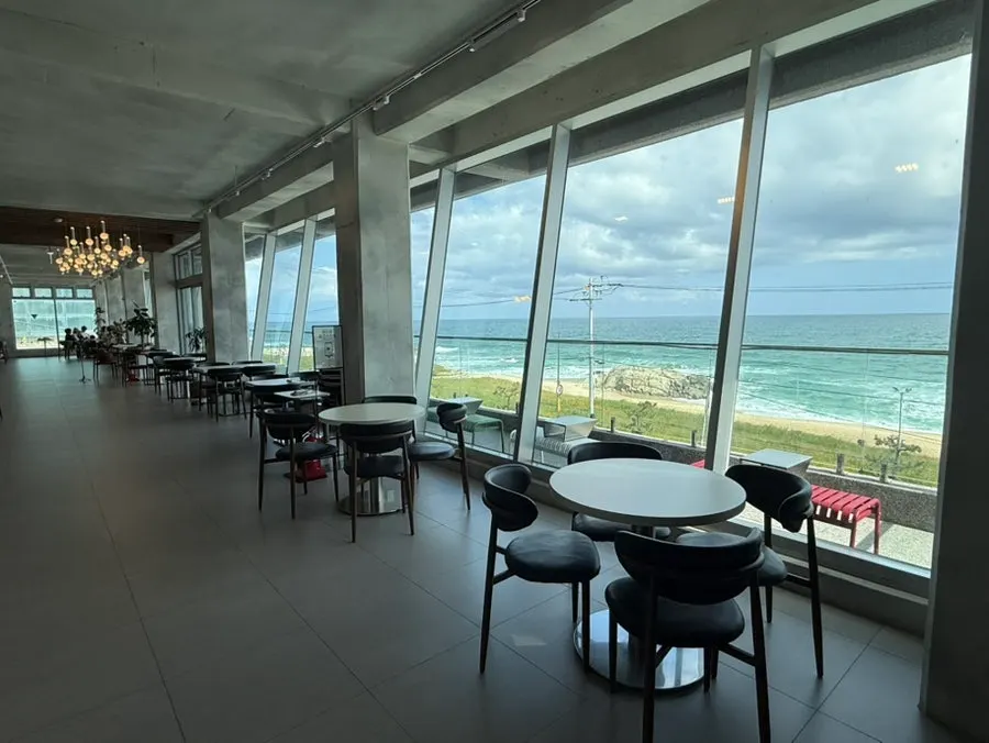 Seating space at Baegya Coffee with a different vibe on each floor