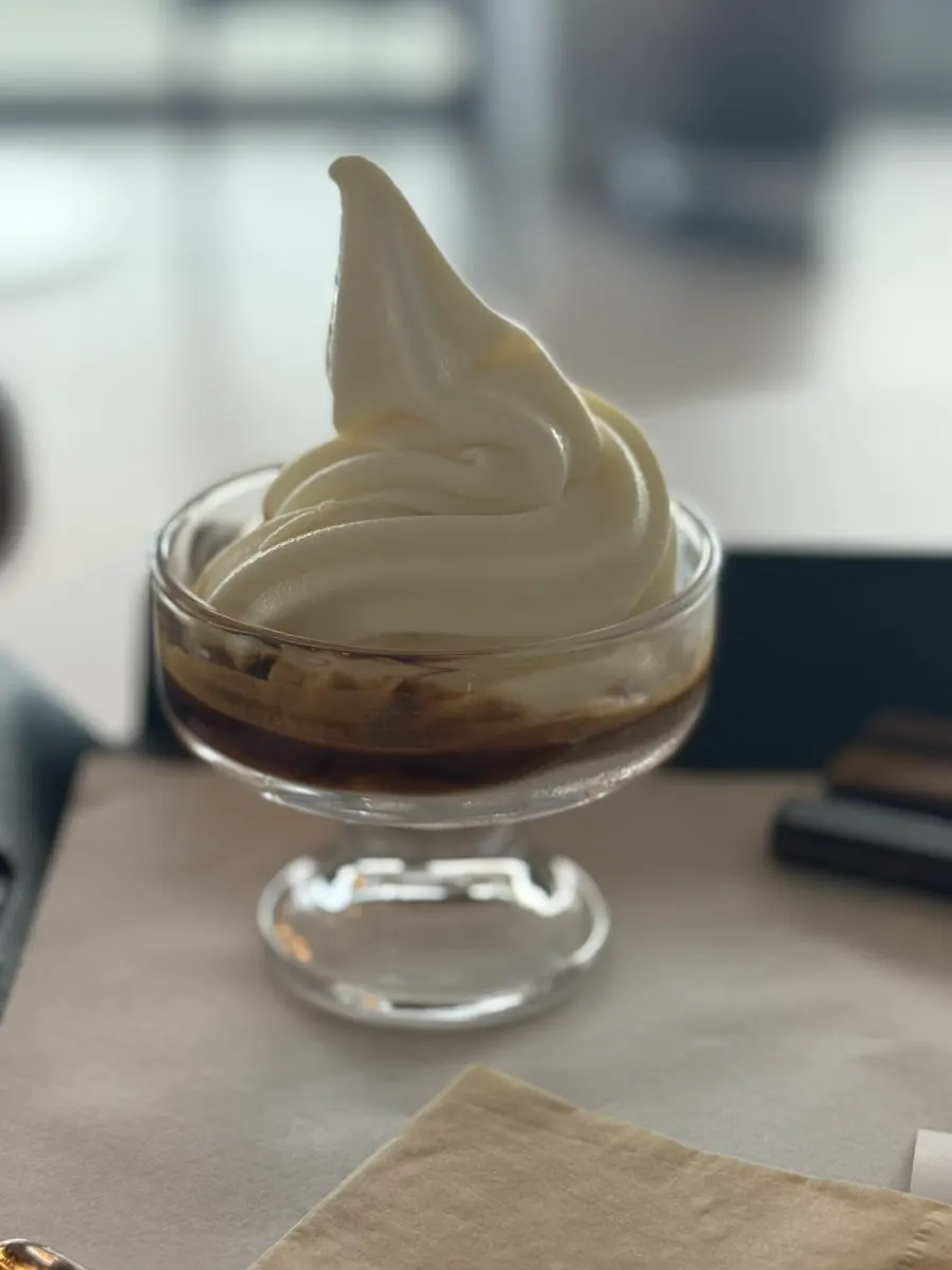 Apogato made of ice cream and espresso