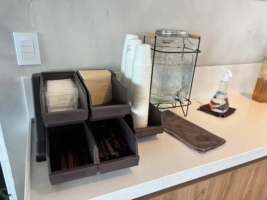 Various styles of indoor seating at Baegya Coffee