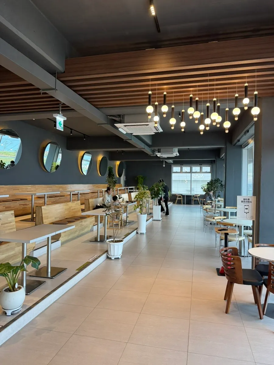 Different seating spaces on each floor of Baegya Coffee