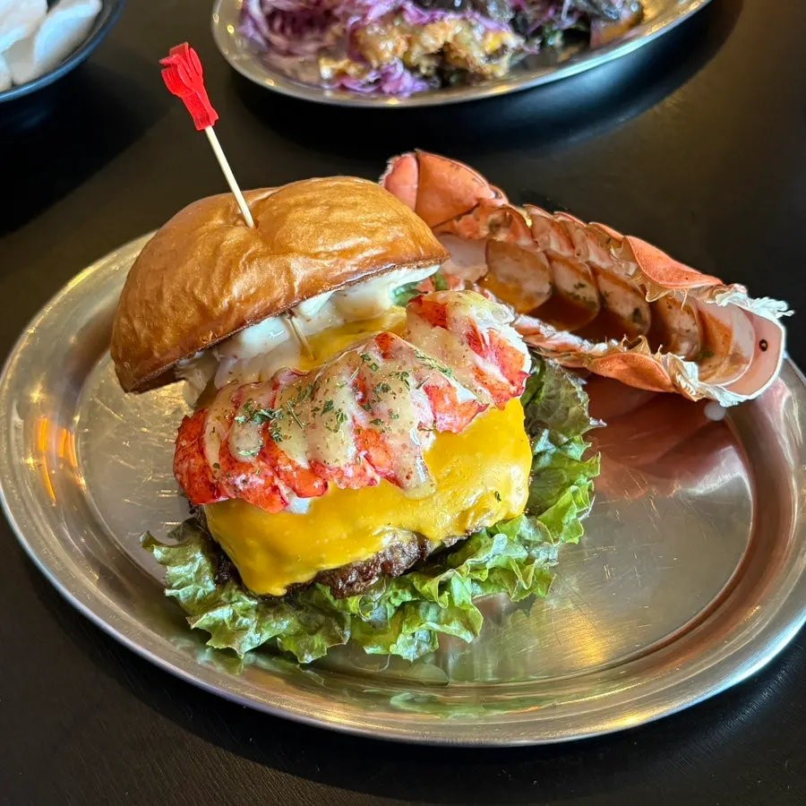 Lobster burger from the beachside burger restaurant