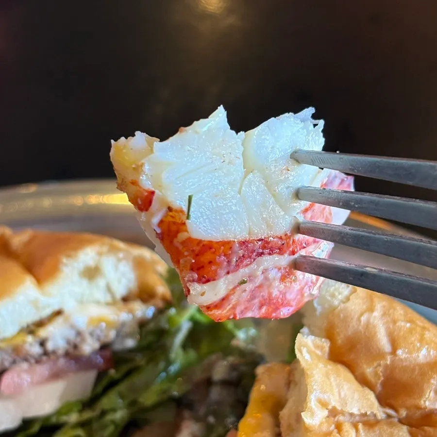 Lobster burger sauce and patty combination