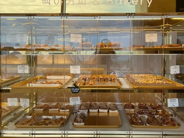 Display of assorted baked breads