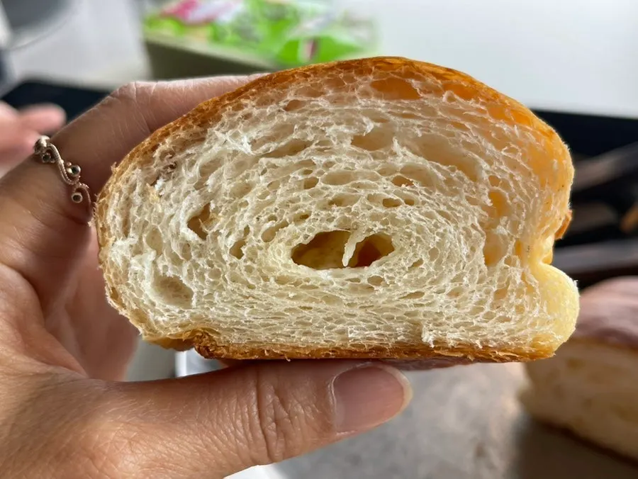 Cross-section of salt bread