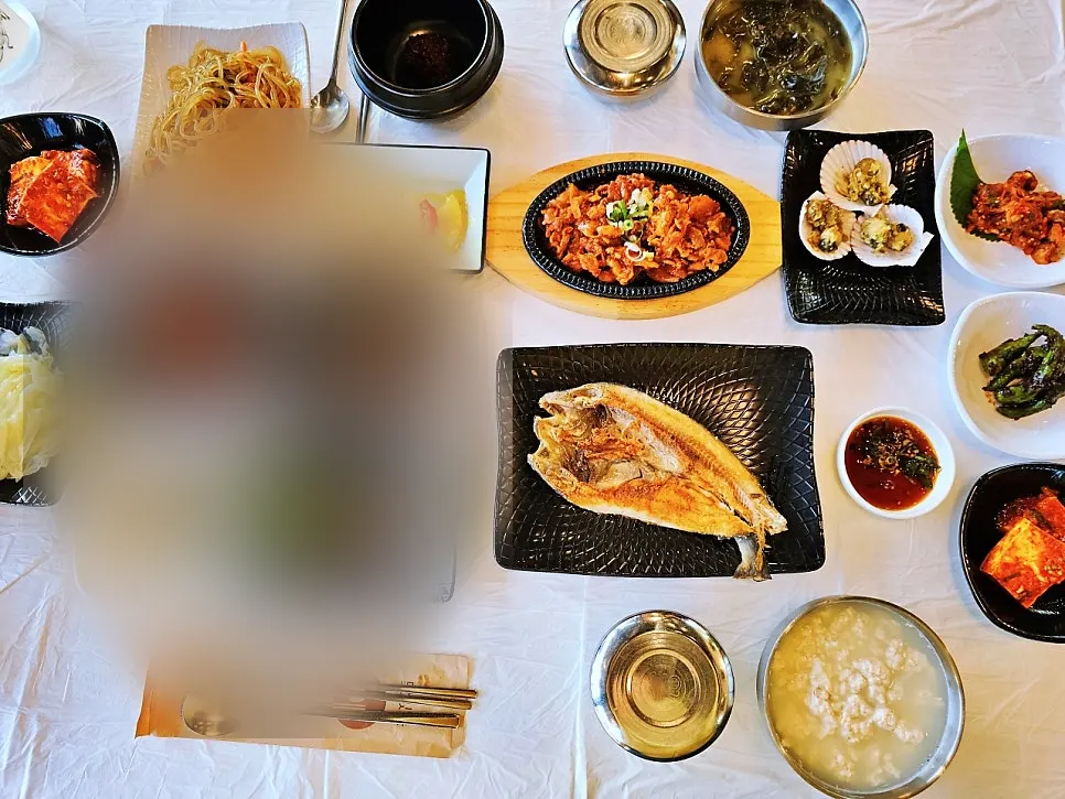 사임당한상 2인 상차림 풀샷