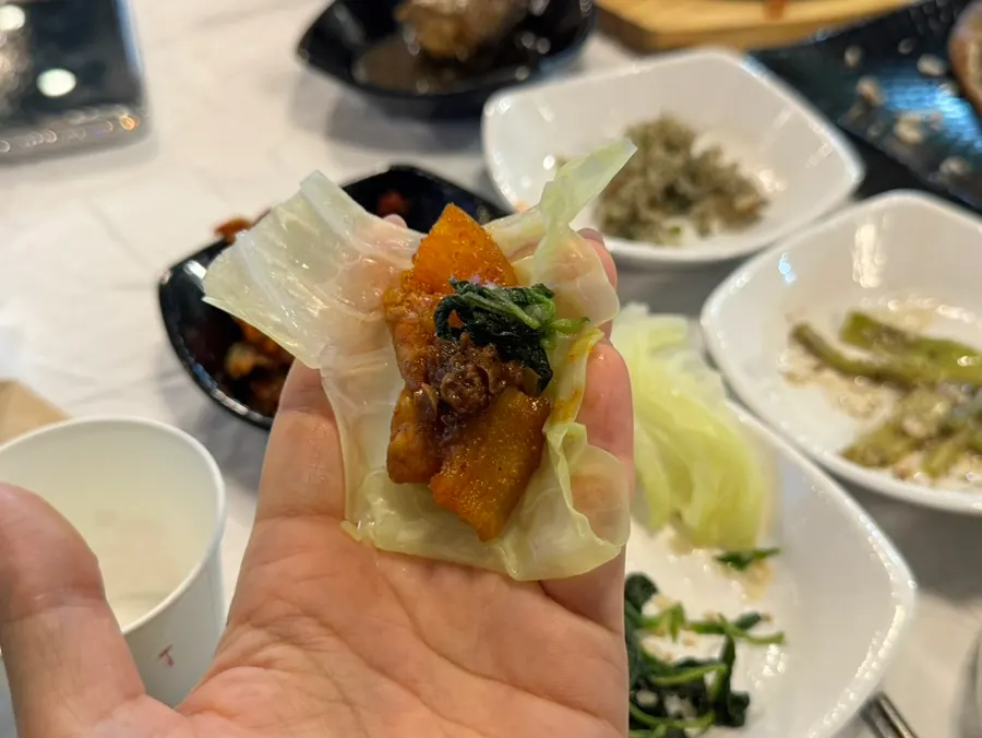 Braised side dish from a Korean set meal enjoyed by the family