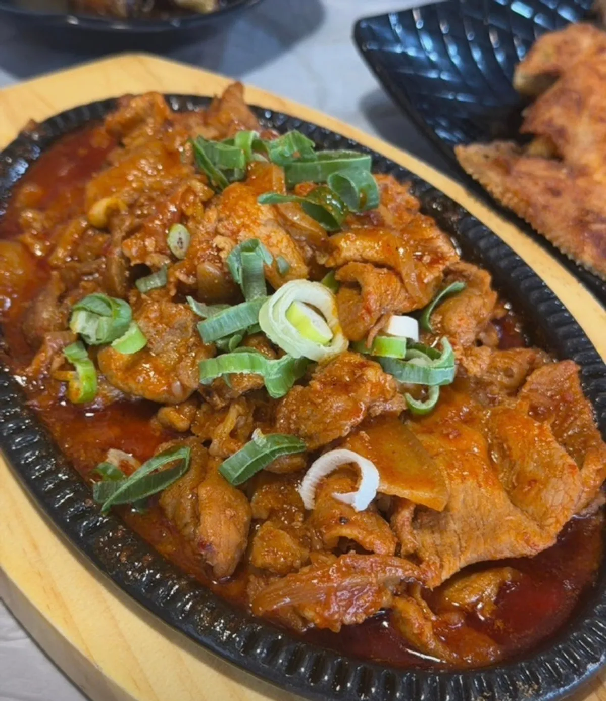 Not-too-sweet jeyuk-bokkeum with cabbage wraps