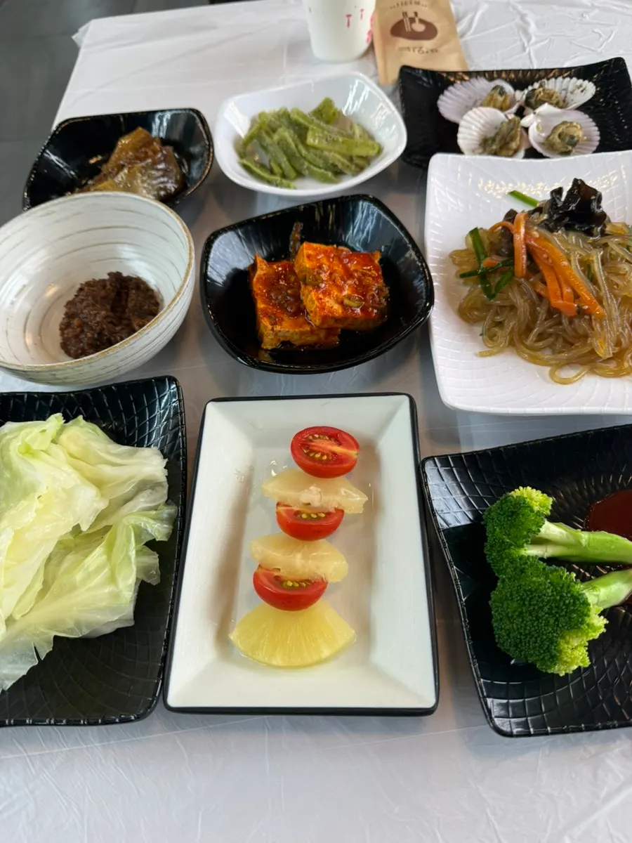Spicy side dish paired with sundubu