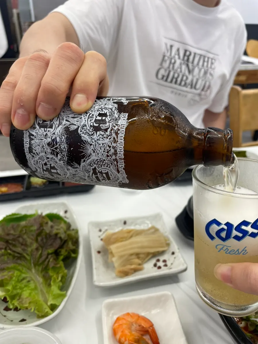 회와 함께 마신 강릉맥주 한 잔