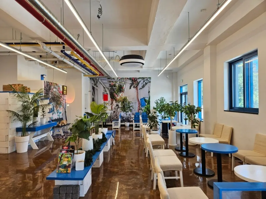 Area around the counter on the 2nd floor