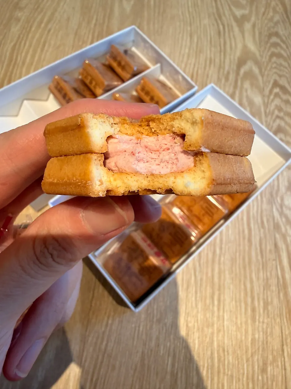 半分に分けた江陵サンド