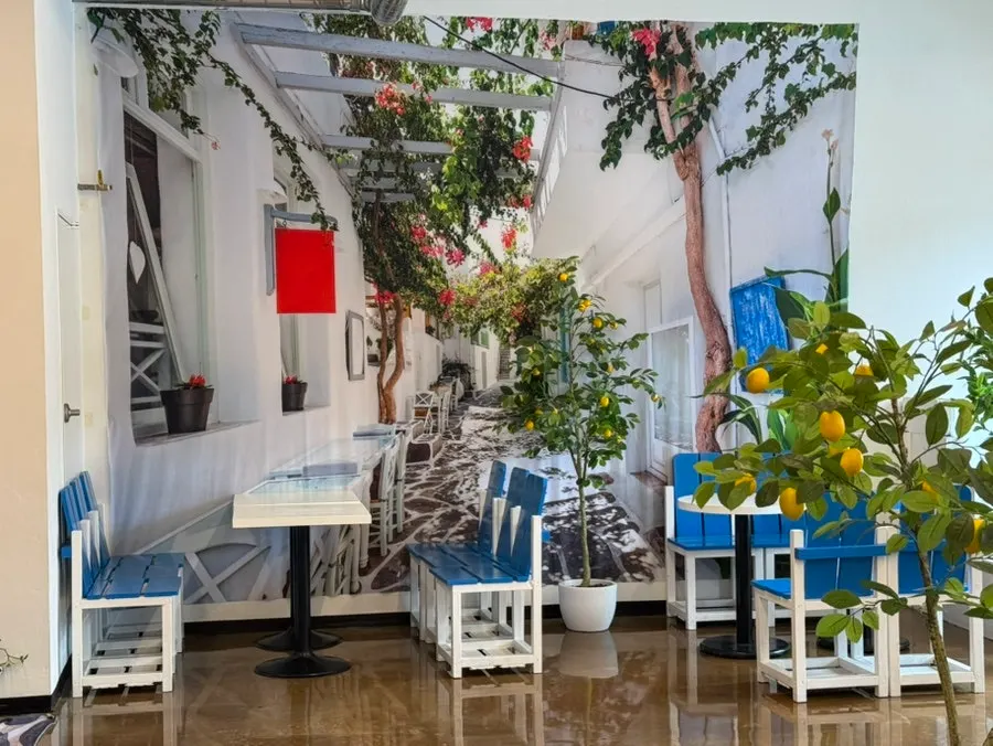 Resort-style café interior