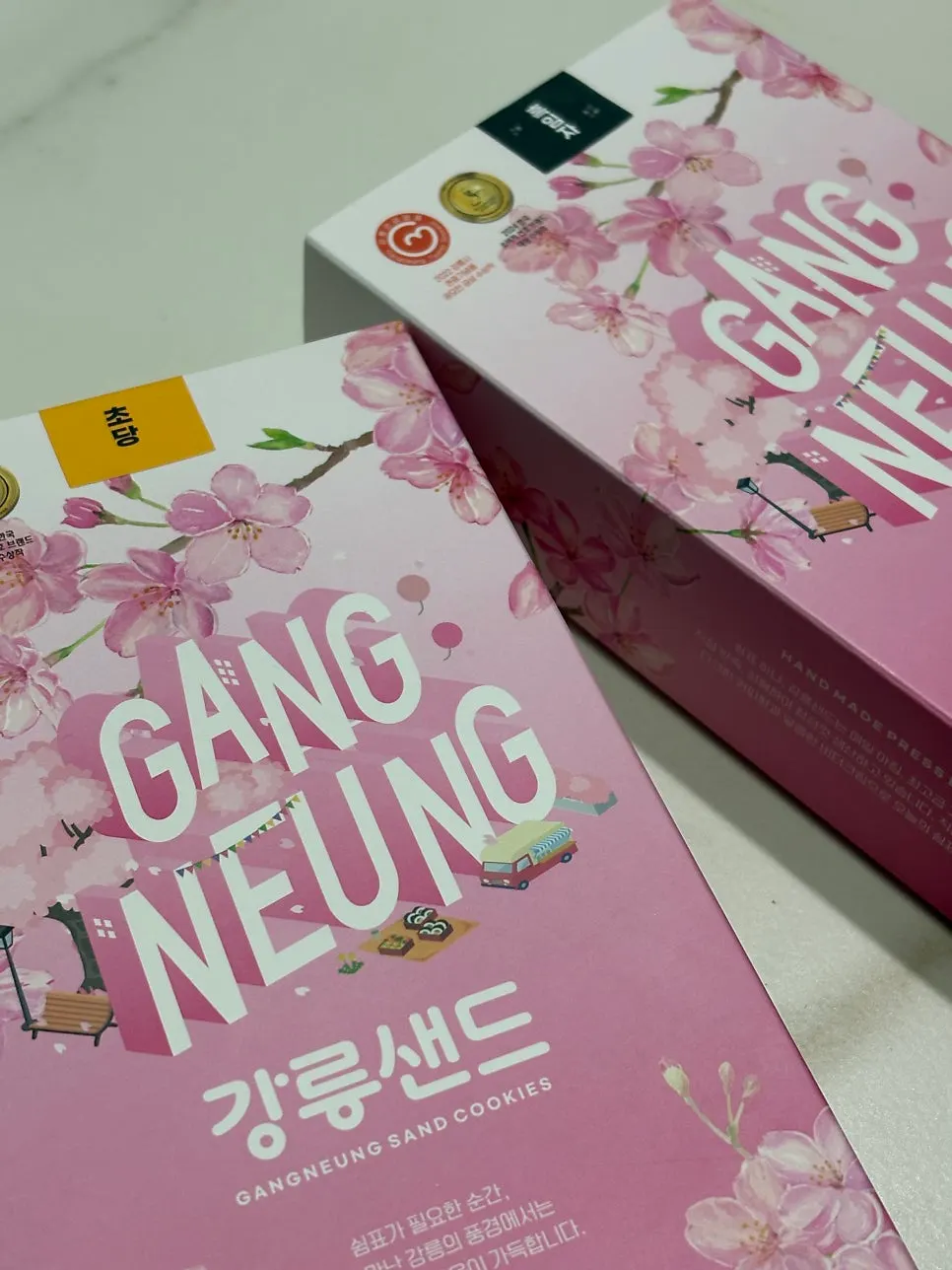 Two boxes of Gangneung Sand packed for gifting
