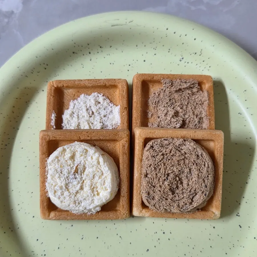 초당옥수수맛 샌드 크림 단면