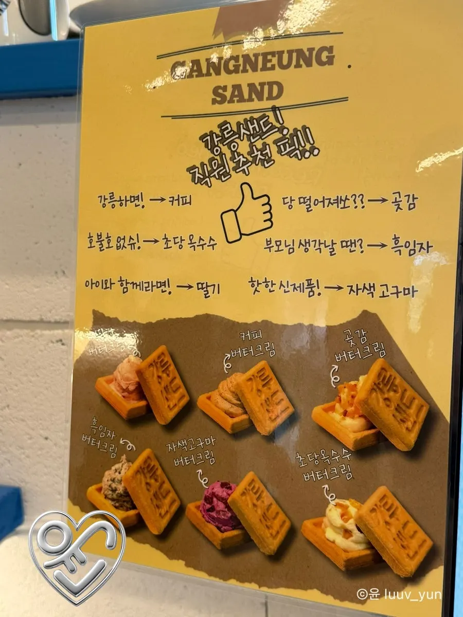 곶감·초당옥수수 등 맛별 강릉샌드 라인업
