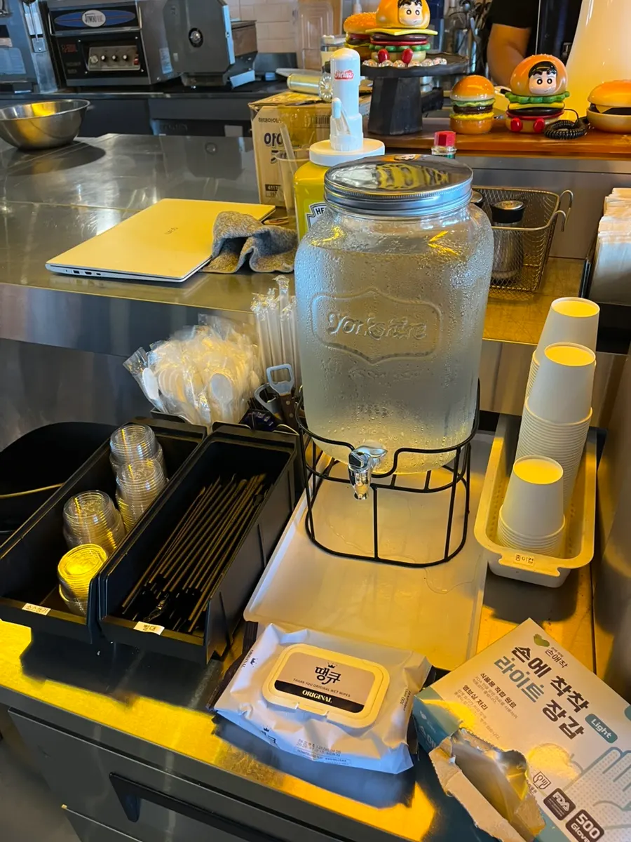 Tidy interior of Burger Bar