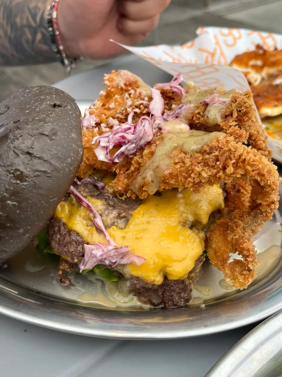 Burger Bar's signature squid burger