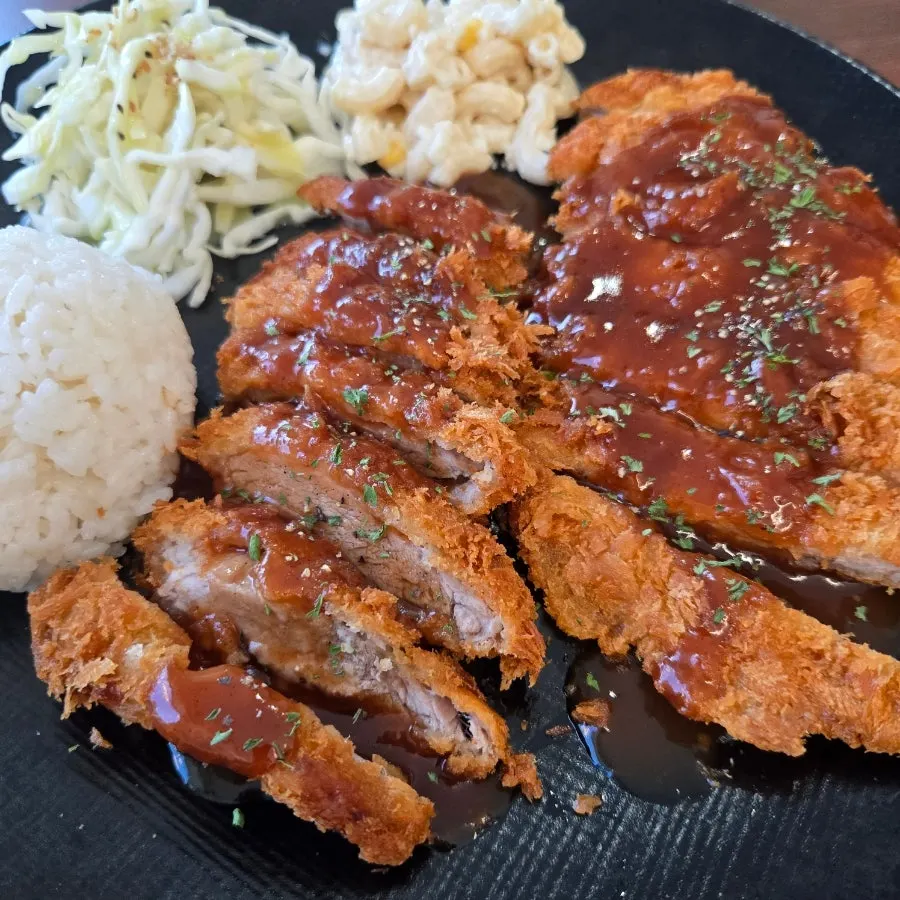 Breakfast handmade pork cutlet and luggage storage near Gangneung Station at Gukbap Cafe Pick Up To You