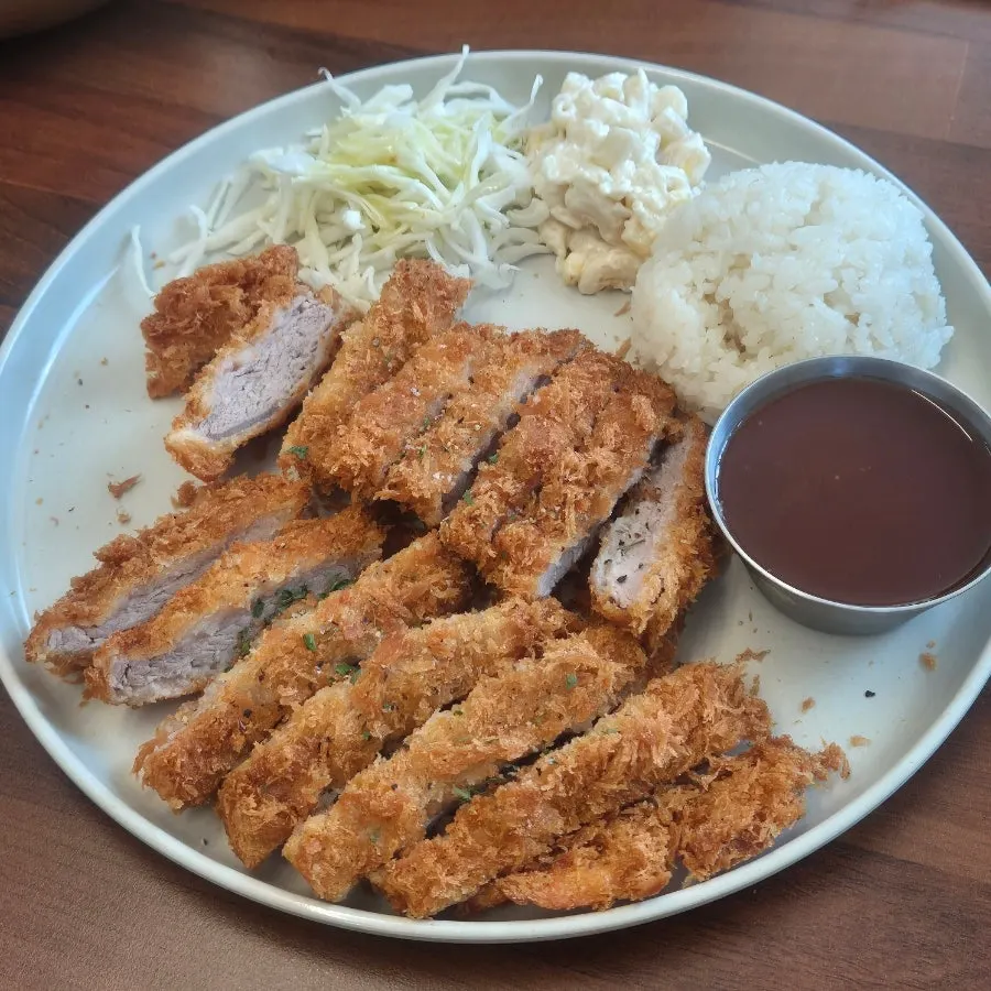 Freshly fried Gangwon Handon handmade pork cutlet set