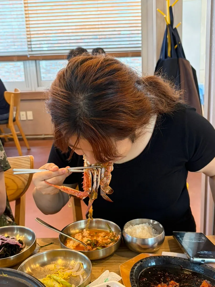 Spicy crab sundubu jjigae broth simmering