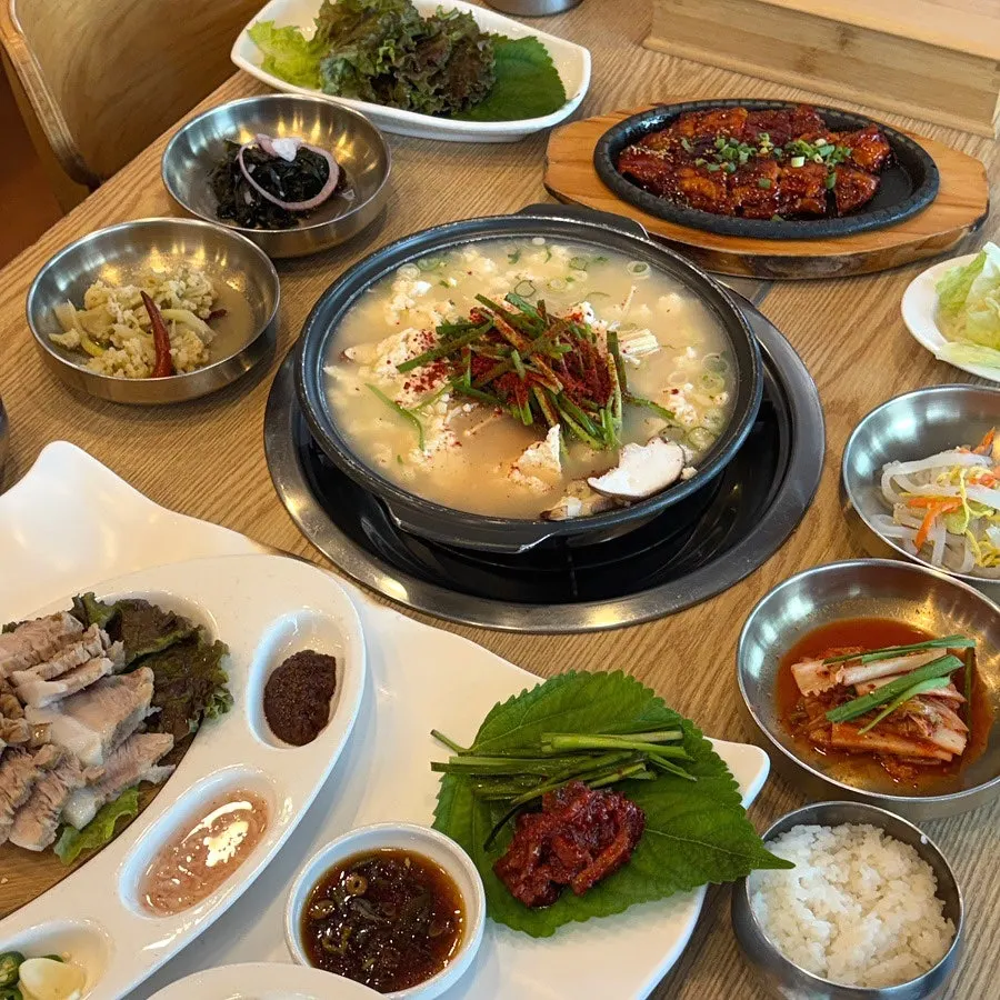 정은숙초당순두부 식사 한상