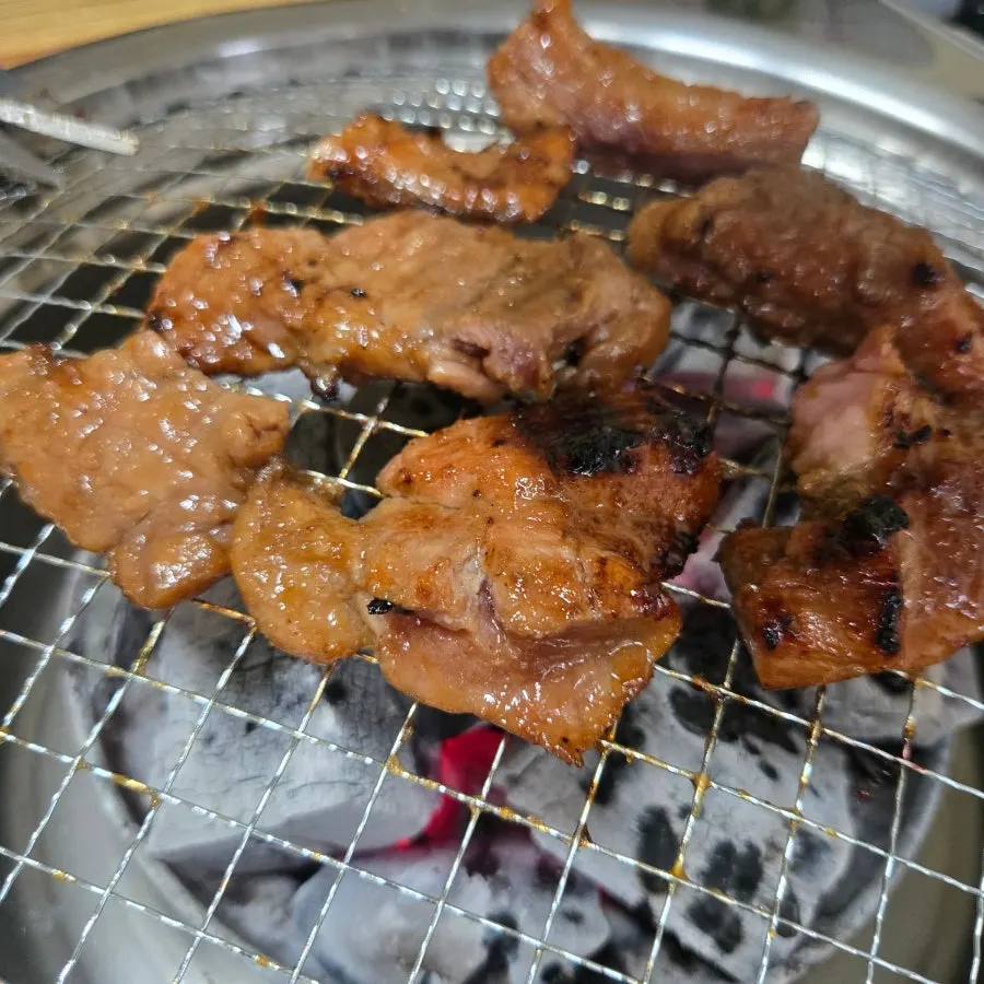 Scored pork ribs soaked with marinade
