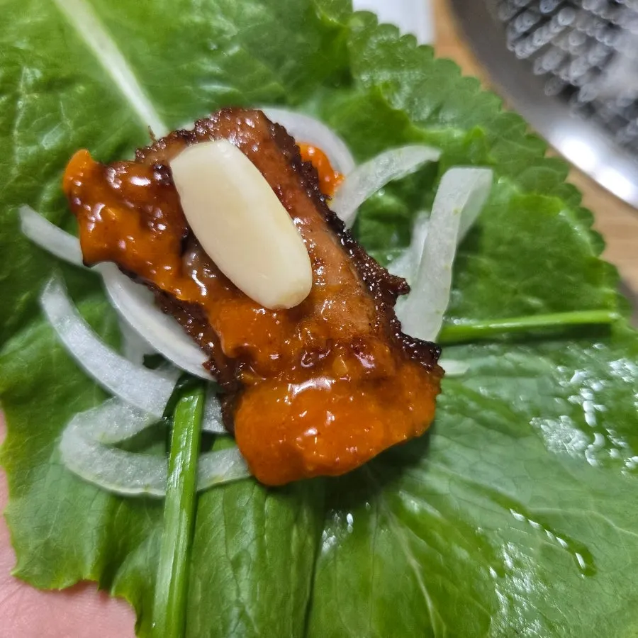 Pork ribs cut into bite-size pieces