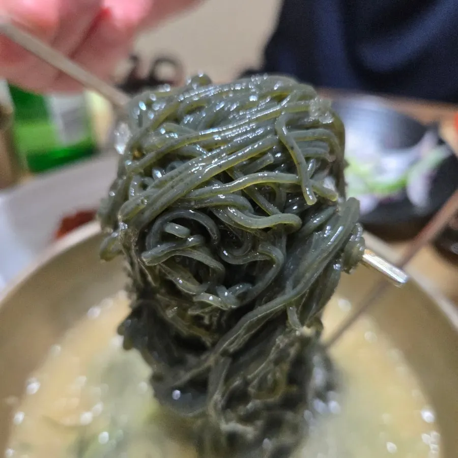 Mul-naengmyeon with radish and boiled egg
