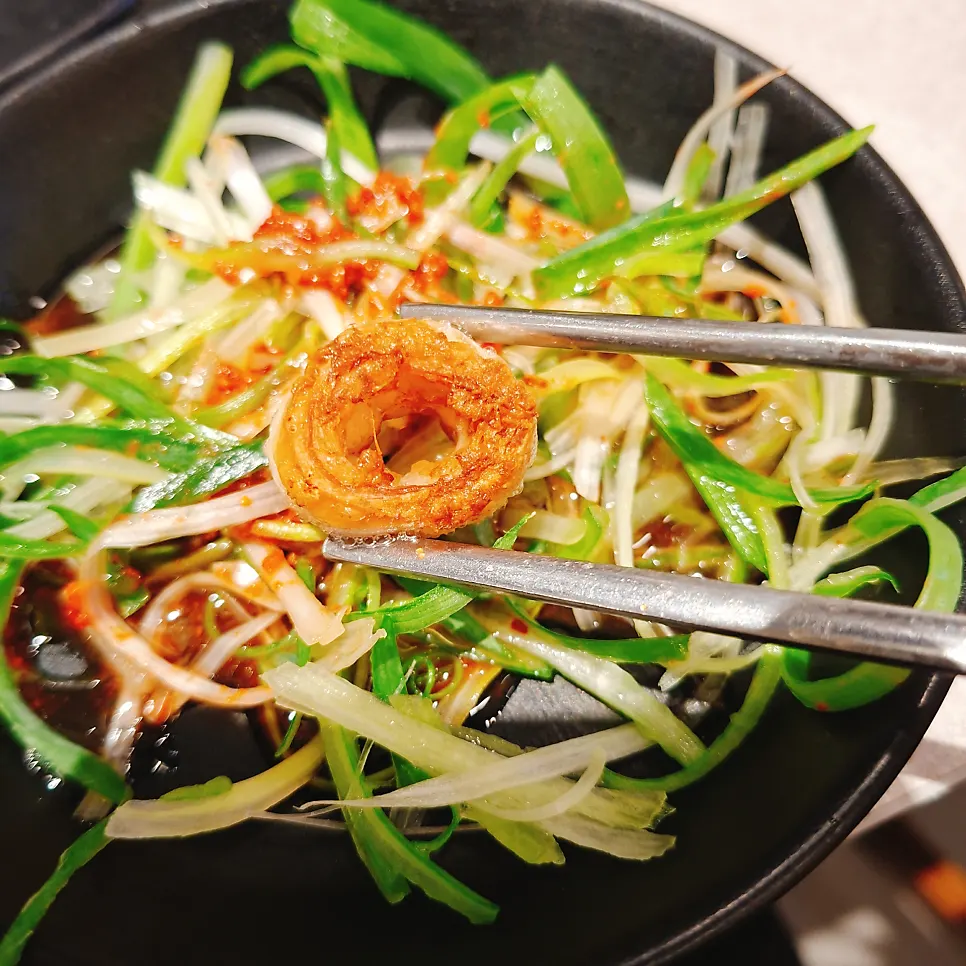 Gopchang grilled to a nice golden brown