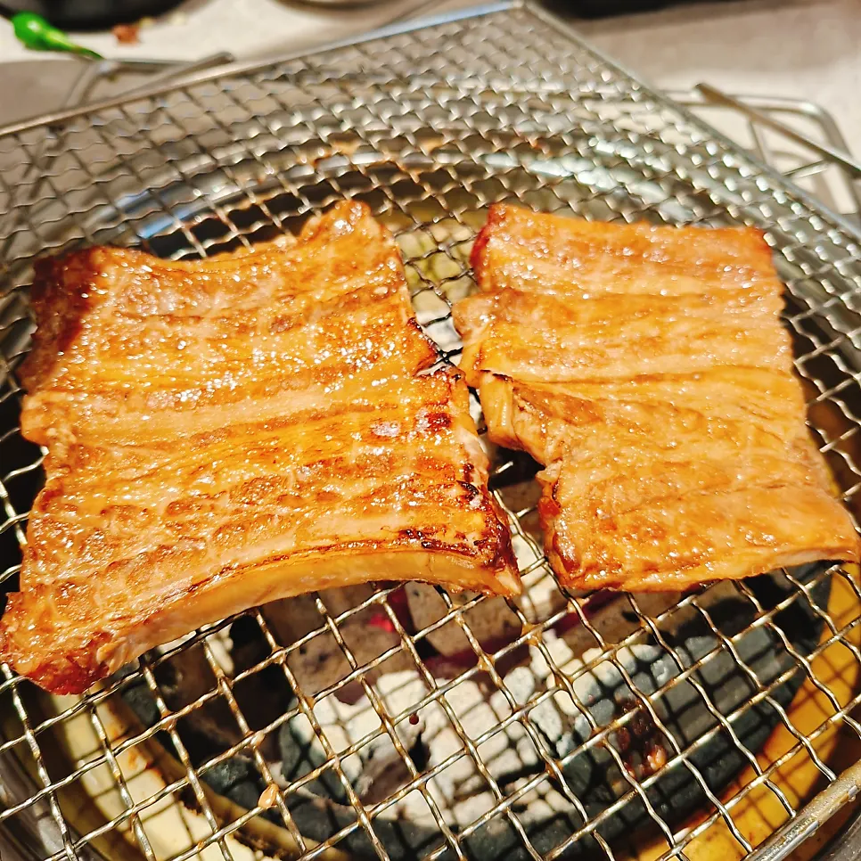 Fully cooked seasoned pork ribs