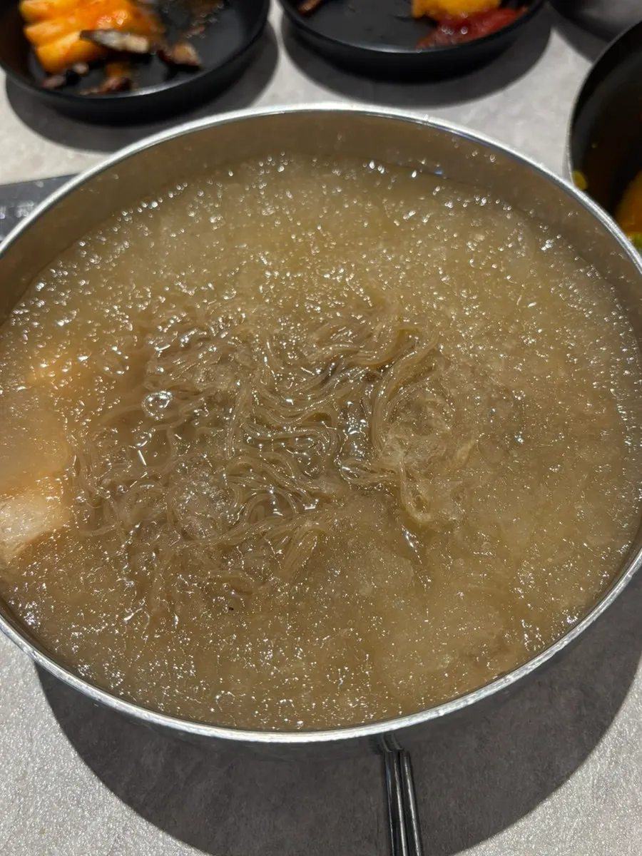 Cool water naengmyeon ordered separately