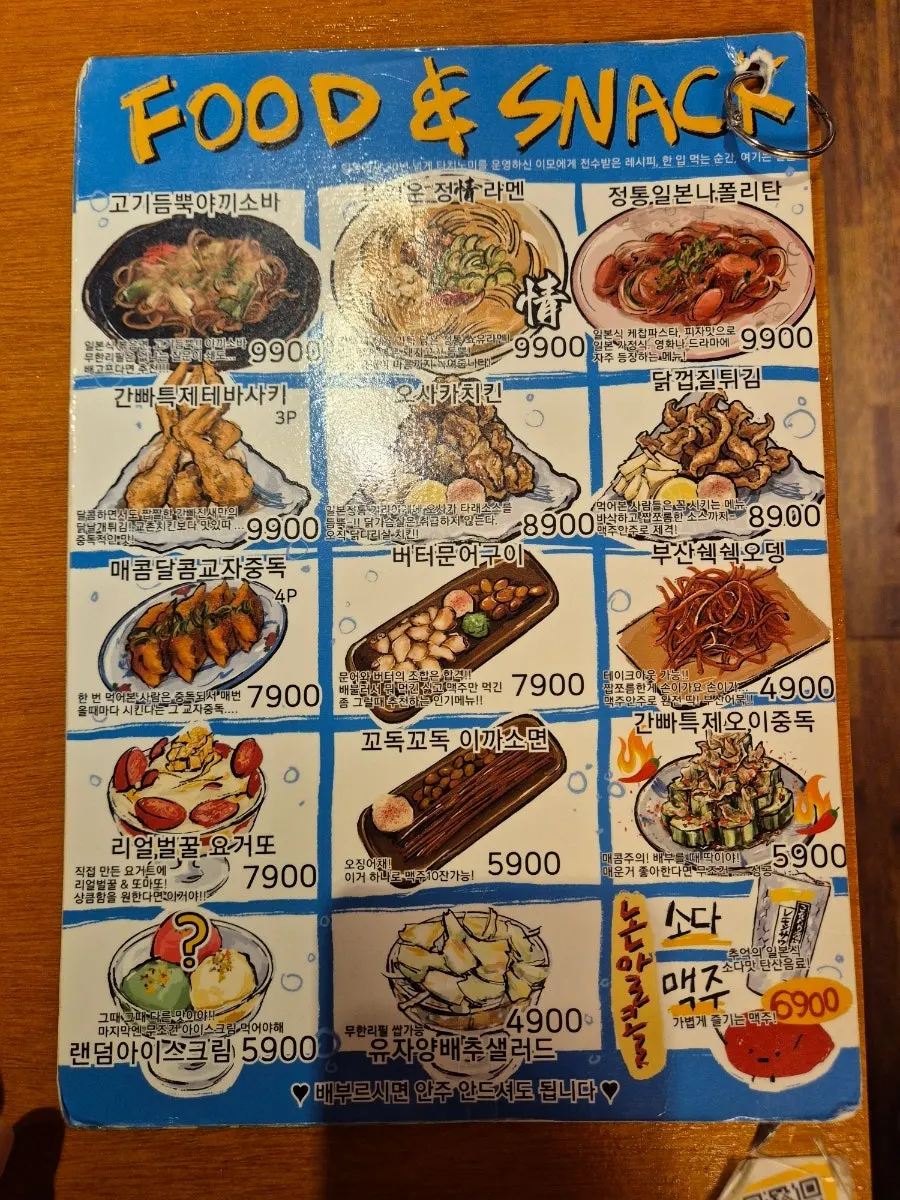 Menu board showing Sapporo and Ebisu draft beer prices