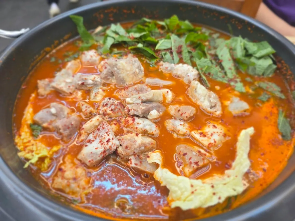국담순대국 본점에서 먹은 한우 곱창전골 한상