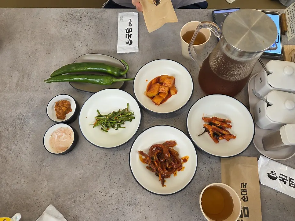 Complimentary ear meat muchim side dish