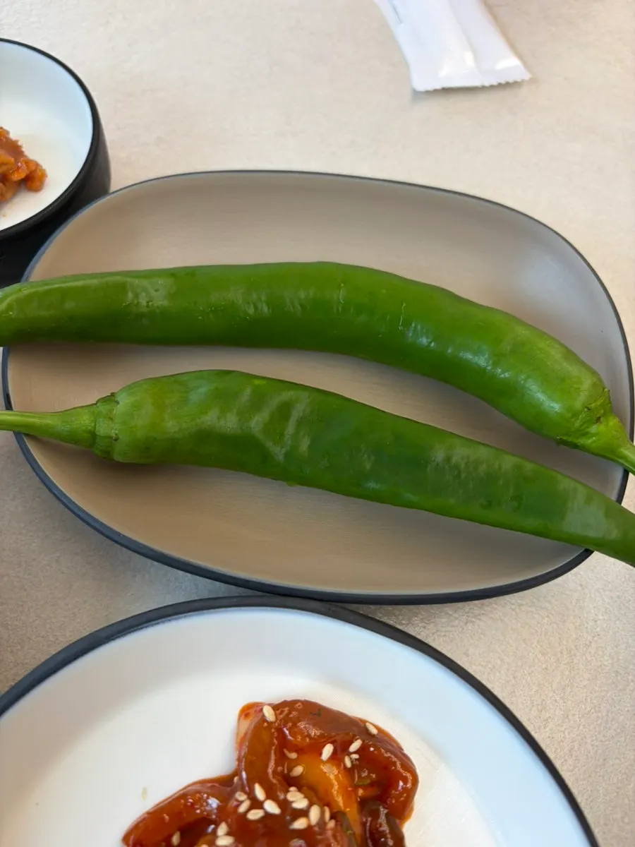 테이블에 차려진 찰순대 한 상