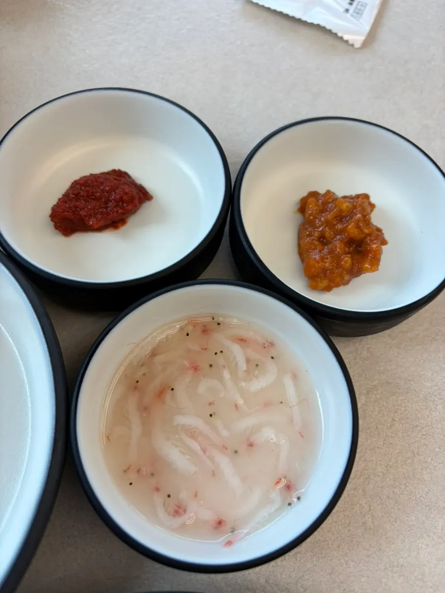 순대와 함께 나온 밑반찬