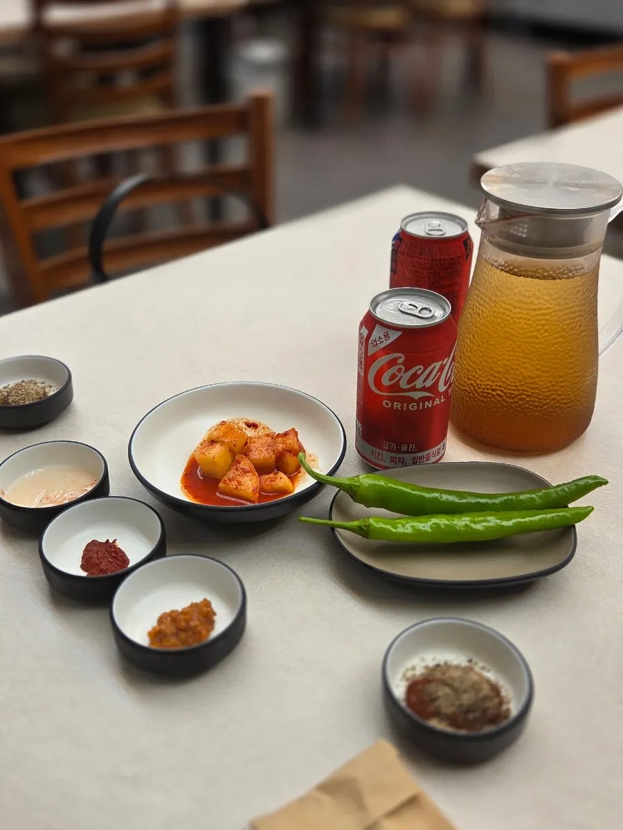 Ordered dishes at Gukdam Sundaeguk Main Branch