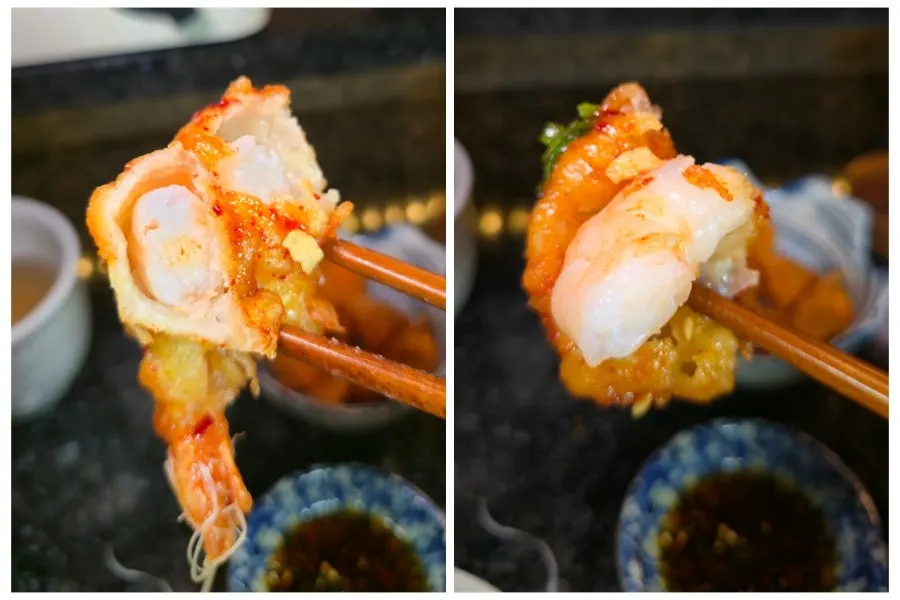 Gatpo Karin's chili shrimp made with large shrimp