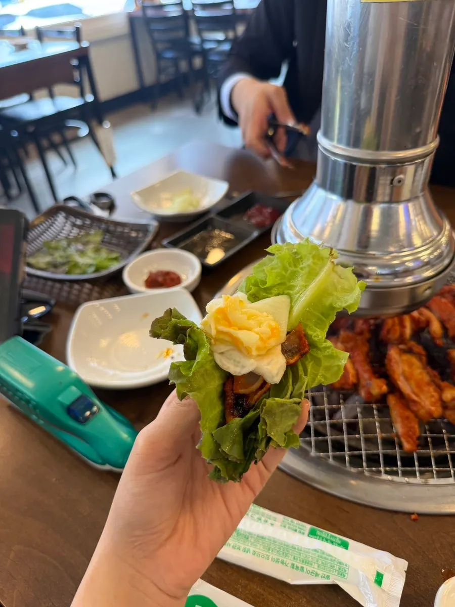 Cheese fondue served with dakgalbi