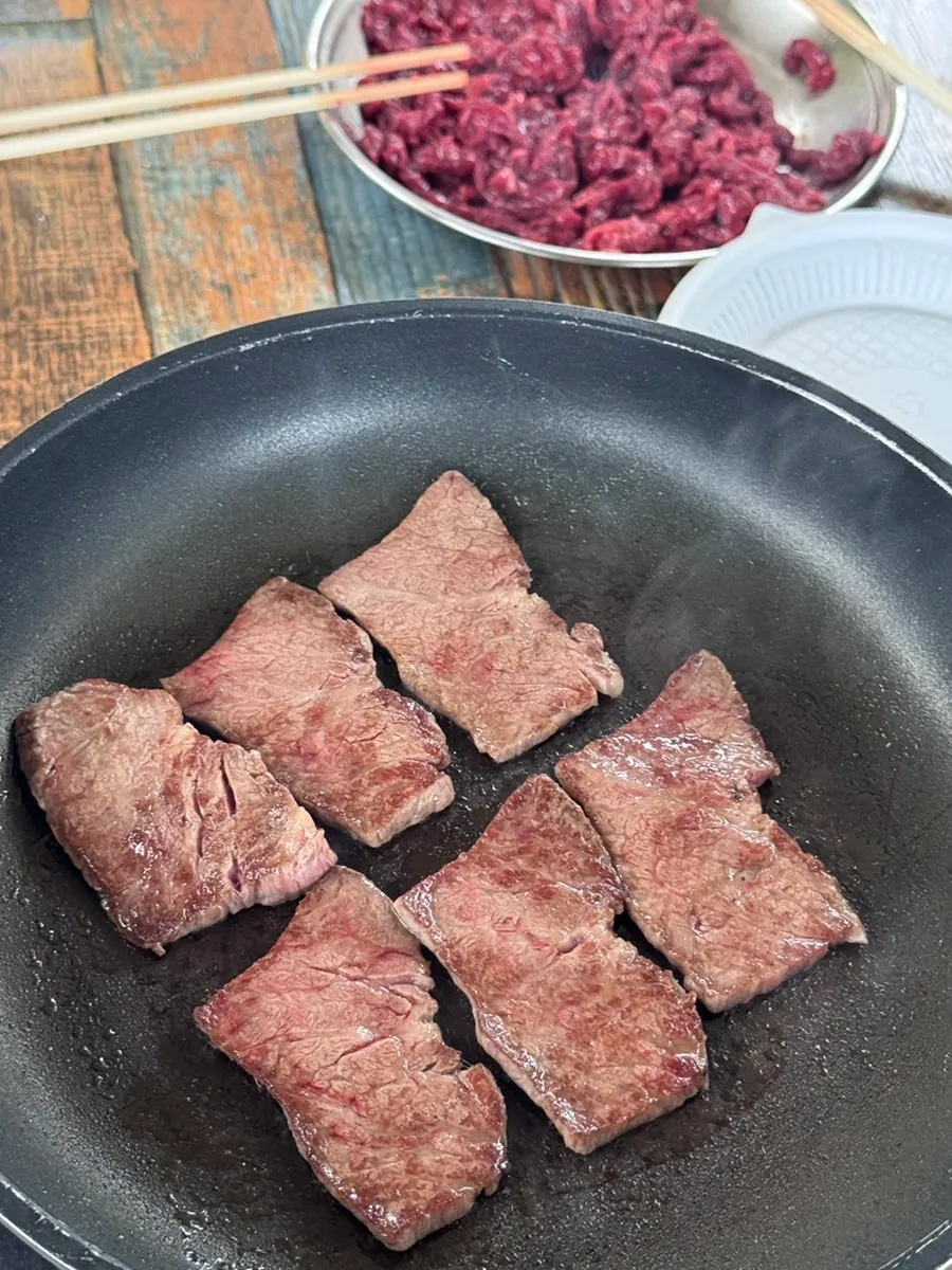장보기를 마친 아리축산 구매 품목