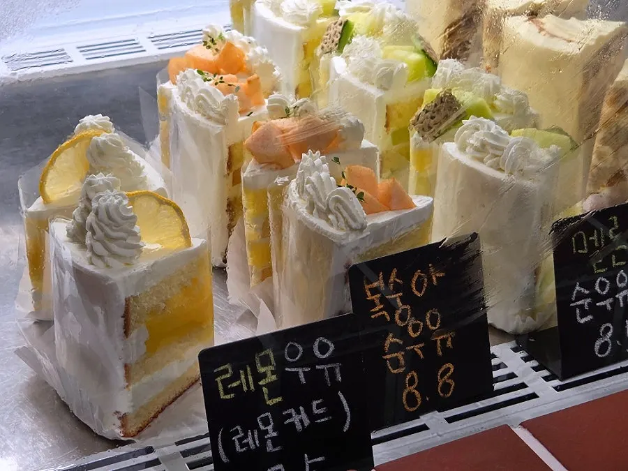 Showcase of in-house desserts