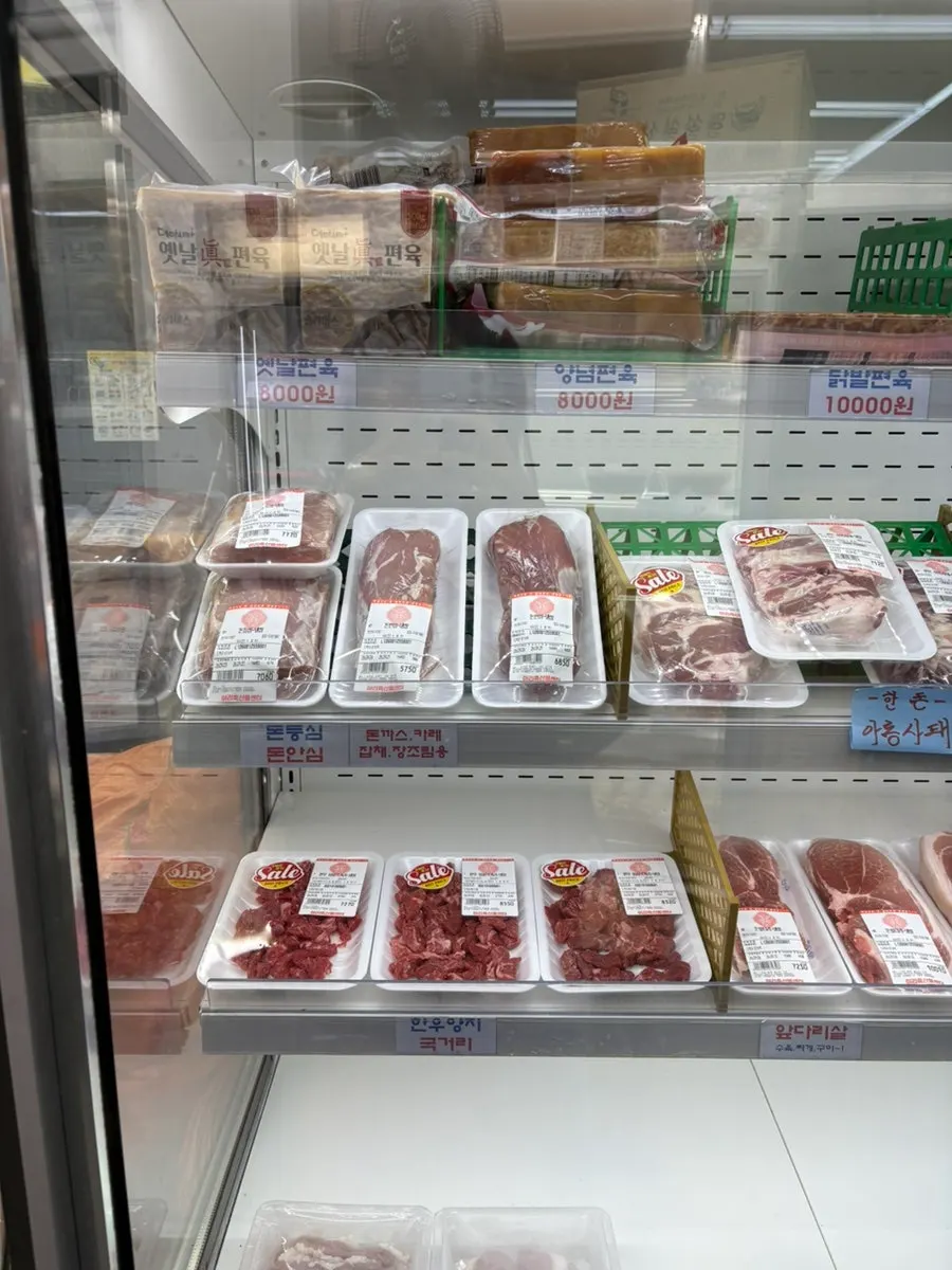 Meat cuts for sale at a butcher shop