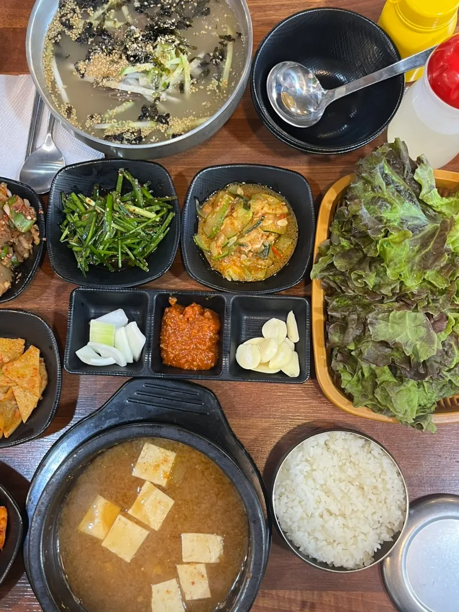 된장찌개와 밥 세트