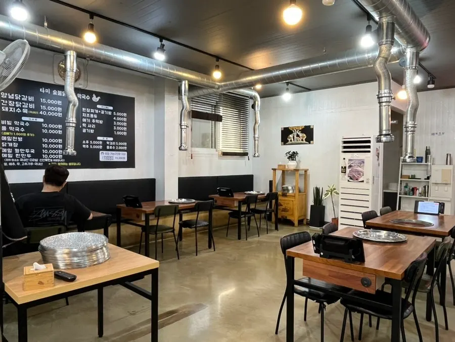 Interior view with neatly arranged tables