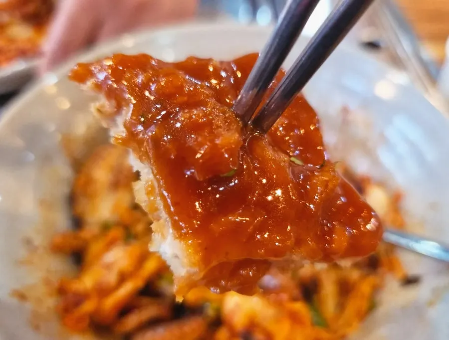 A crispy-breaded piece of the loin cutlet
