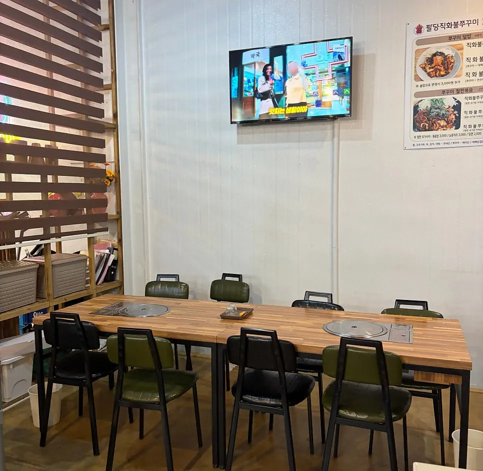 Interior with widely spaced tables