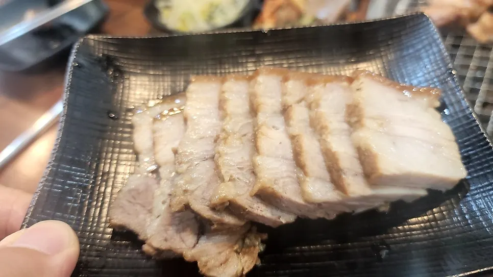 살얼음 육수의 물막국수 클로즈업