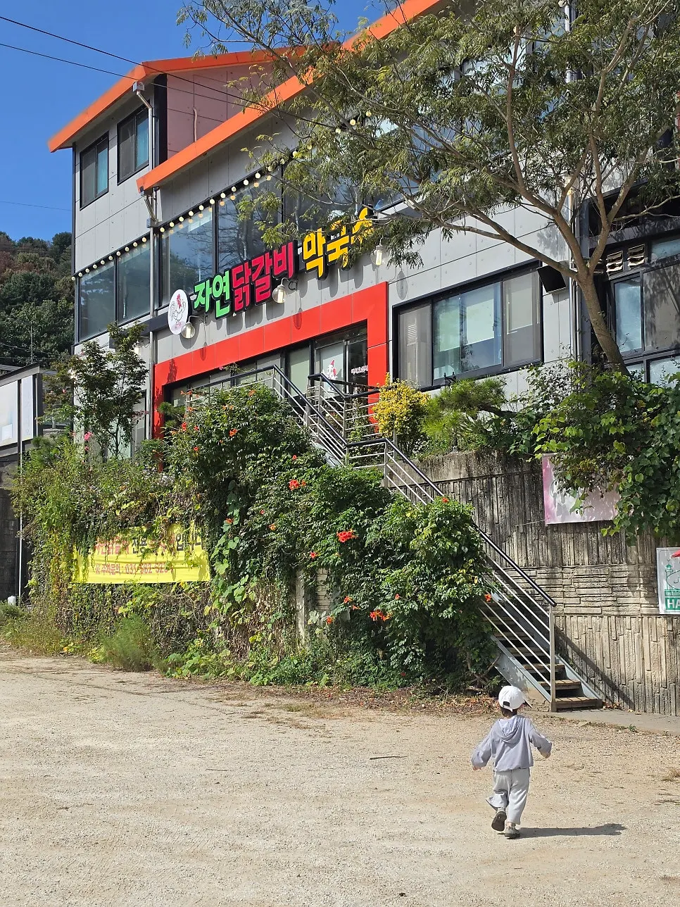남이섬 선착장 방향 도보 거리 풍경