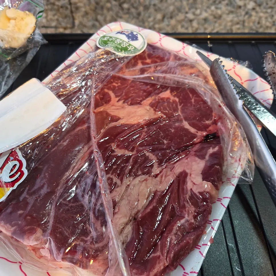 Unwrapped Wagyu flower ribeye