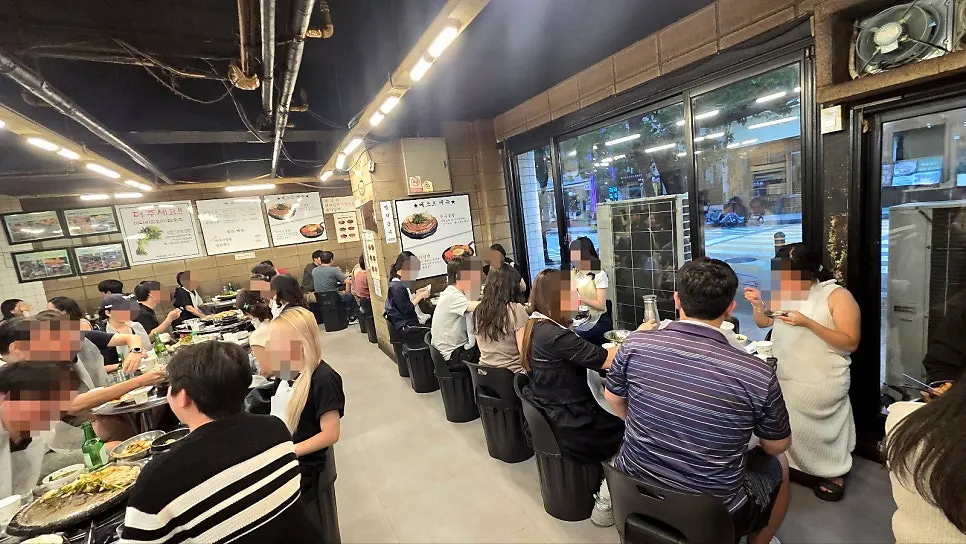 Spacious seating inside the gopchang restaurant